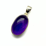 Ametist cabochon ovalt hänge i silver