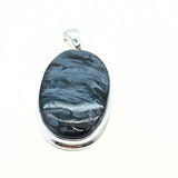 Rainbow moonstone, drop-shaped silver pendant