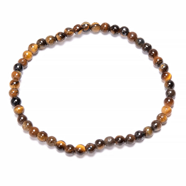 Tigeröga, armband med runda pärlor, olika storlekar