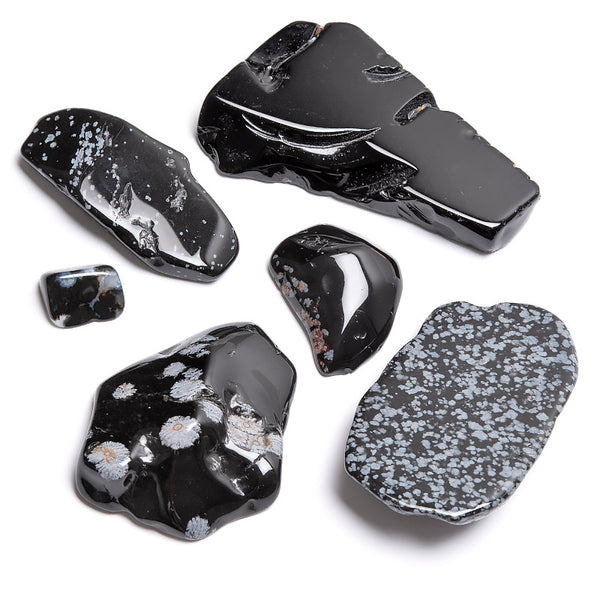 Obsidian, slipad kristallplatta fri form
