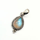 Labradorite, small pendant with filigree