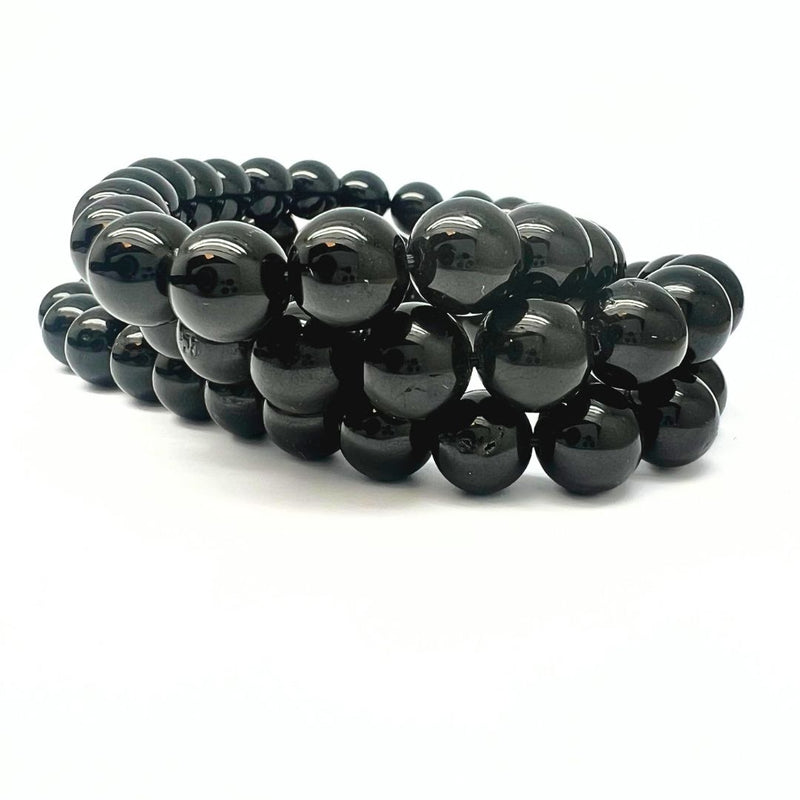 Agate black, bracelet 8 mm