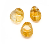 Citrine necklace with silver or gold-plated chain