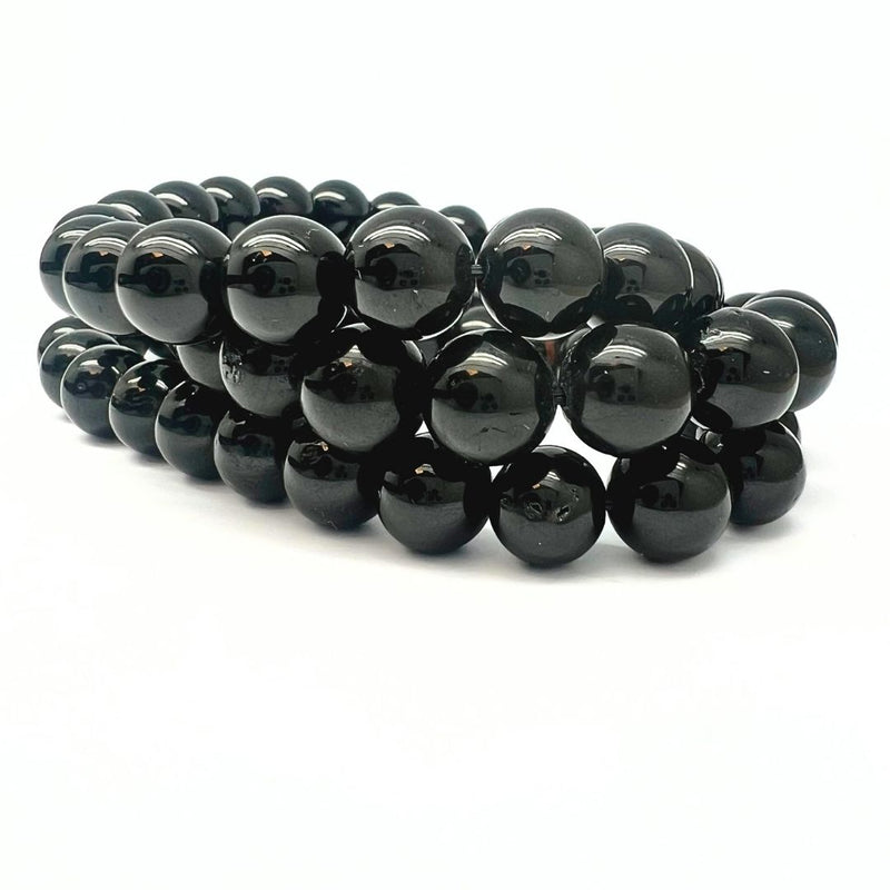 Agate black, bracelet 8 mm