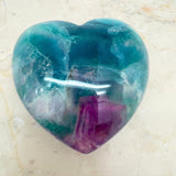 Fluorite extra large rainbow fluorite heart