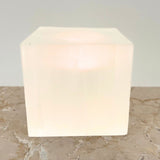 Ljuslykta, fyrkantig vit selenit