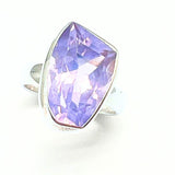 Ametisti, cabochon-leikkaus soikea hopeasormus