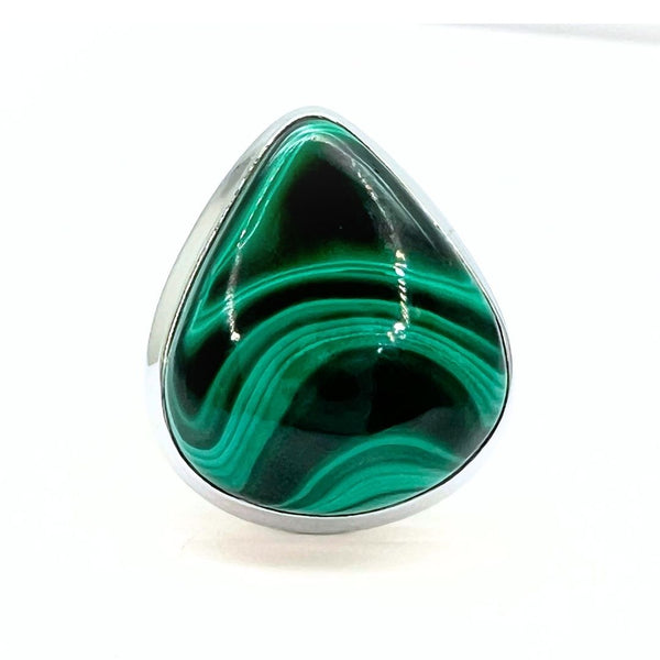 Malachite, top class silver ring