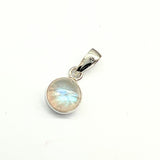 Rainbow pattern, small round smooth pendant