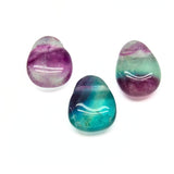 Fluorite necklace with silver or gold plated chain