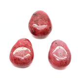 Rhodonite necklace with silver or gold-plated chain