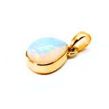 Opal droppe guldpläterat silverhänge