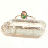 Opal oval silverring