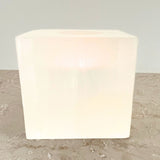 Ljuslykta, fyrkantig vit selenit