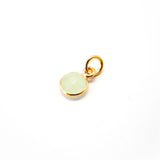 Faceted aquamarine in gold-plated setting - 6 mm
