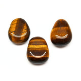 Tiger eye necklace with silver or gold-plated chain