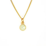 Faceted aquamarine in gold-plated setting - 6 mm