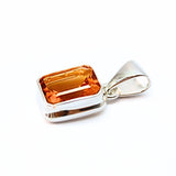 Citrine, faceted rectangle