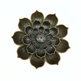 Rökelsehållare Lotus Ljus Oxiderad Mässing