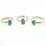 Opal ring irregular shape genuine opal