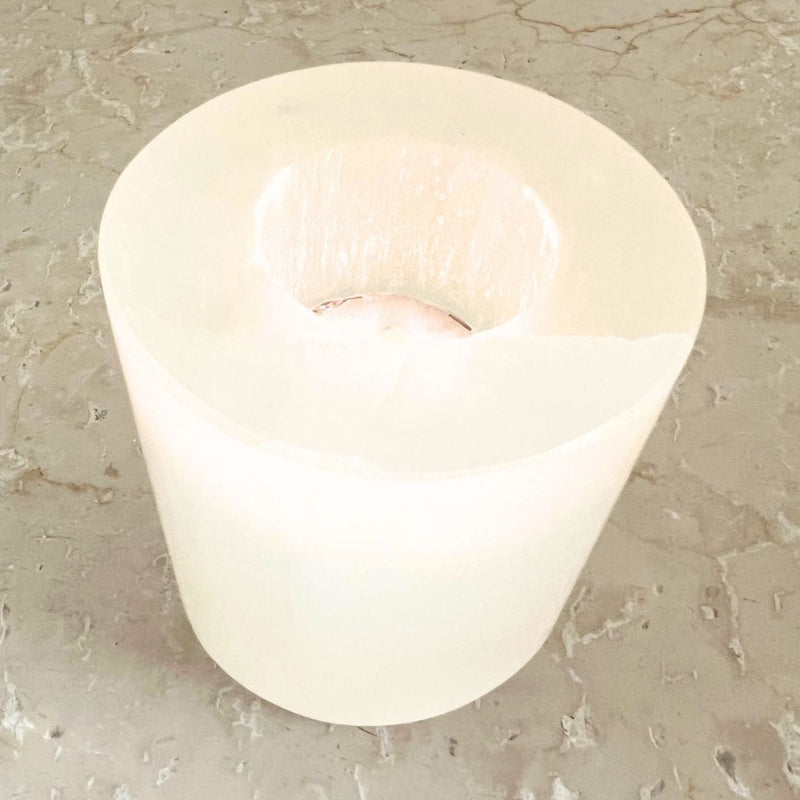 Ljuslykta, vit selenit