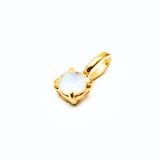 Rainbow moonstone sparkling pendant in gold vermeil