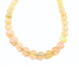 Opal från Etiopien, halsband graderade runda pärlor
