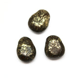 Pyrite, small tumbled pendant with a hole