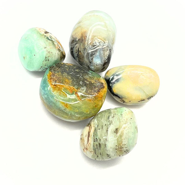 Opal, pink tumbled stone