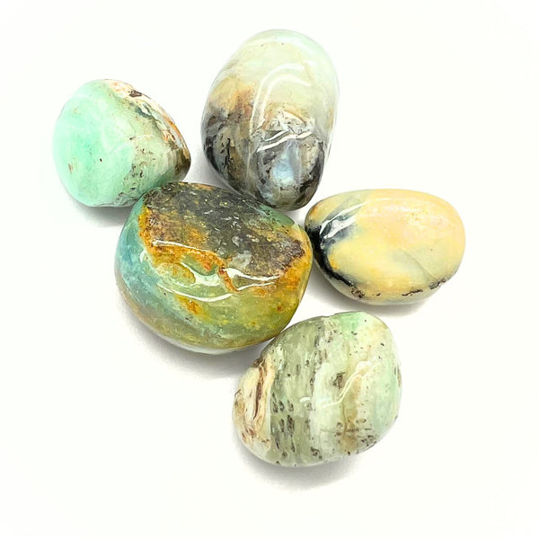 Opal, pink tumbled stone
