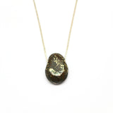 Pyrite, small tumbled pendant with a hole