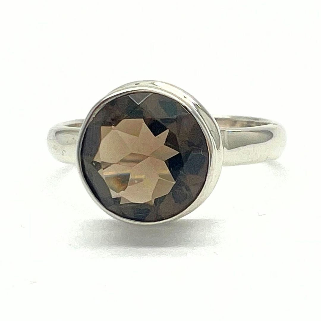 Smoky quartz silver ring – Kristallrummet