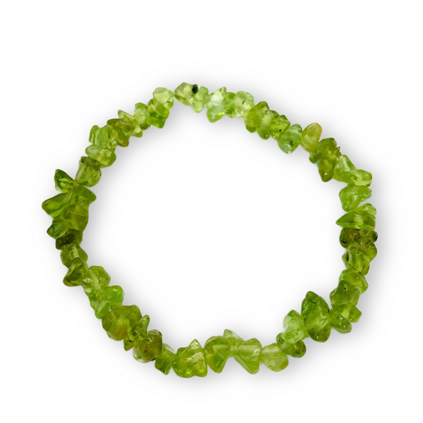 Peridot chip bracelet