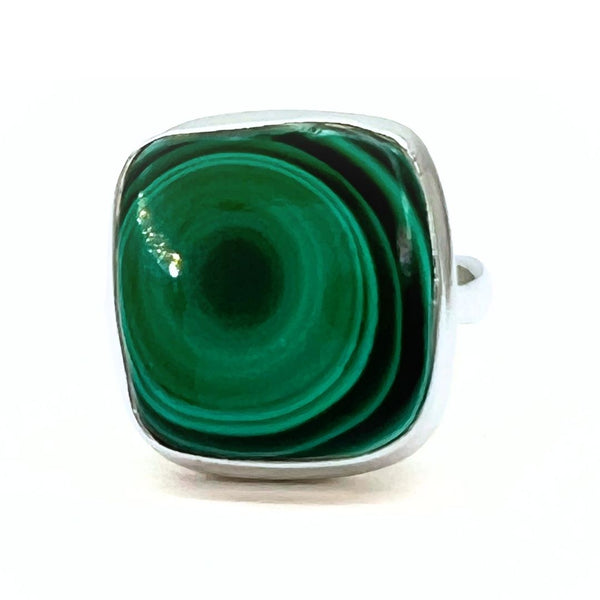 Malachite, top class silver ring