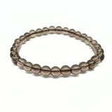Smoky quartz, bracelet with 6 mm beads
