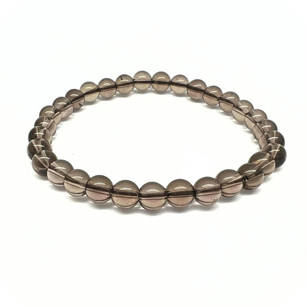 Smoky quartz, bracelet with 6 mm beads