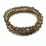 Smoky quartz, bracelet with 6 mm beads