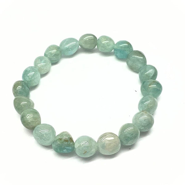 Aquamarine, tumbled bracelet