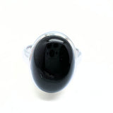 Onyx oval sten i silverring
