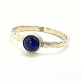 Lapis Lazuli, liten rund silverring