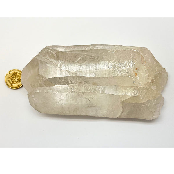 Large double term rock crystal Lemuria tip