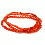 Carnelian, bracelet 4mm