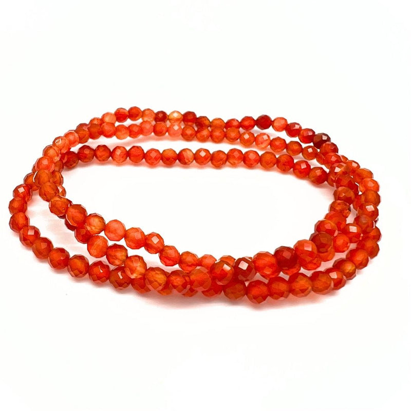 Carnelian, bracelet 4mm