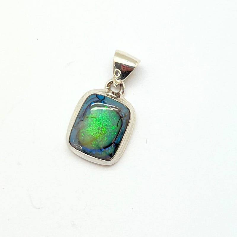 Opal larger stone sterling silver pendant