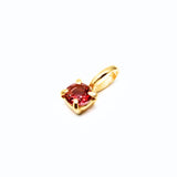 Topaz pink sparkling pendant in gold vermeil