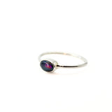 Opal i tunn silverring