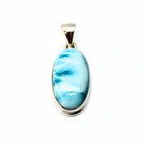 Larimar-riipus hopeaa