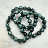 Seraphinite, tumbled stone bracelet