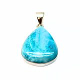 Larimar-riipus hopeaa