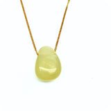 New jade necklace with silver or gold-plated chain